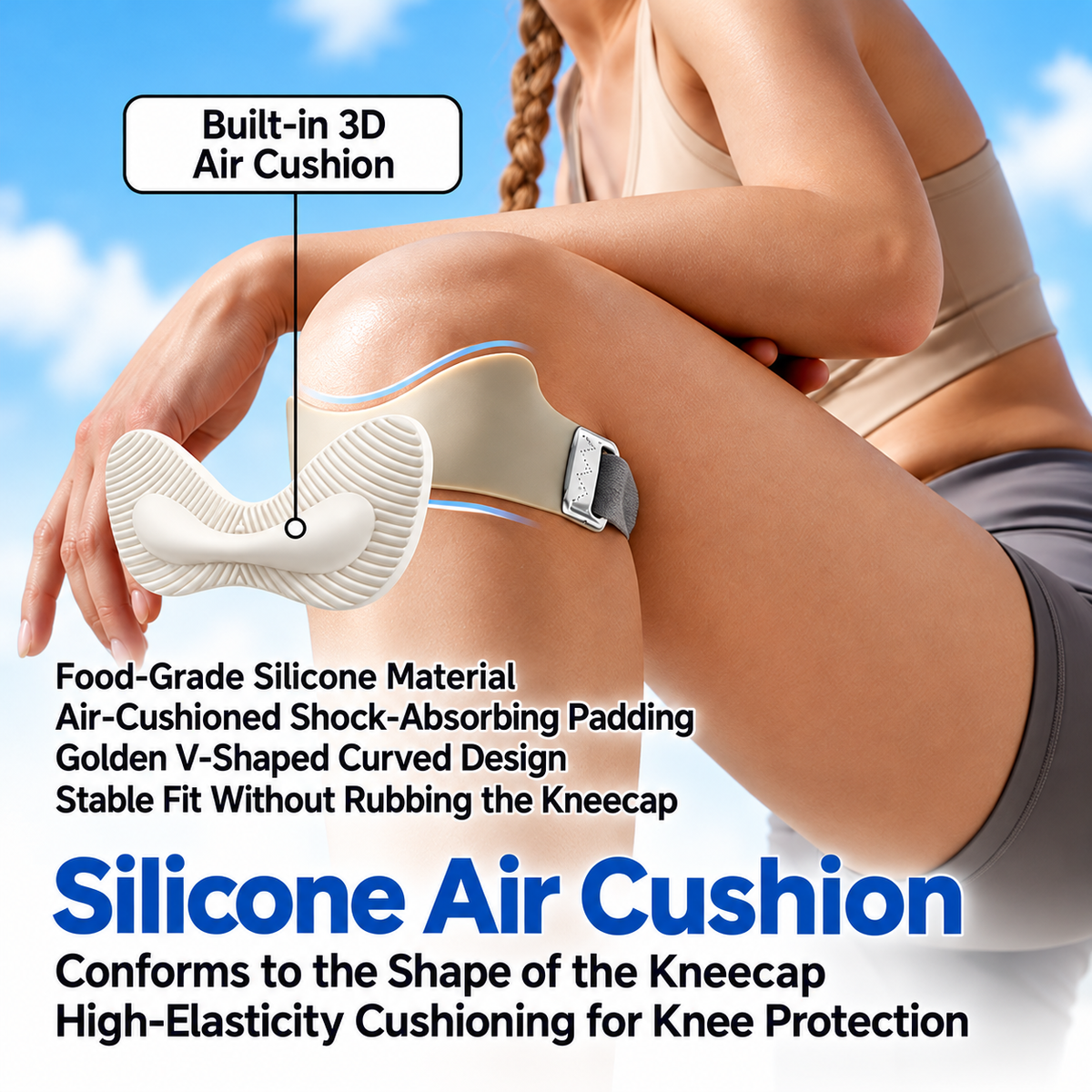 PatellaFlex™ Silicone Knee Strap